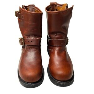 Walker Brown Leather Motorcycle Boots Size 7